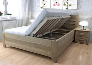 Postele Rovder Dubová postel Vanda s úložným prostorem Rozměr: 200x120, Povrchová úprava Dub: Dub -olejovaný