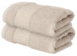 Livarno® Froté ručník, 50 x 100 cm, 2 kusy (světle hnědá) (100399199003)