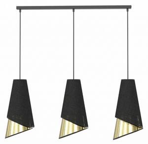 Lustr na lanku MODA 3xE27/15W/230V černá/zlatá