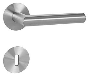 Zpevněné kování MP - FAVORIT - R 3SM (BN - Broušená nerez), klika-klika, WC klíč, MP BN (broušená nerez)