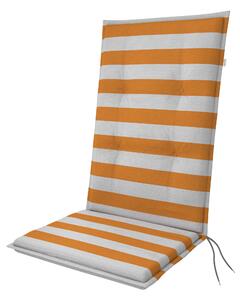 Doppler LIVING 4912 oranžová tmavá/šedá, vysoký polstr na křesla a židle, 48x119x6 cm