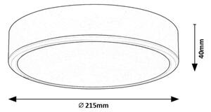 Rabalux 71246 - LED Stropní svítidlo LAURI LED/22W/230V pr. 21 cm černá