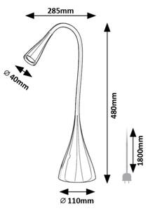 Rabalux 74205 - LED Stmívatelná stolní lampa JEFF LED/4W/230V 3000K bílá