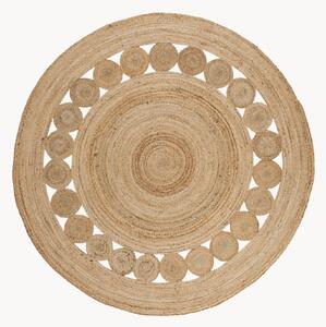 Kulatý jutový koberec's nízkým vlasem Natural Fibers
