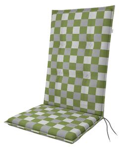 Doppler LIVING 4903 šedá/zelená, vysoký polstr na křesla a židle, 48x119x6 cm