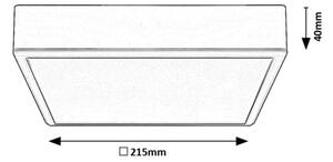 Rabalux 71247 - LED Stropní svítidlo LAURI LED/22W/230V 21x21 cm černá