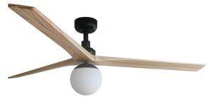 FARO 34282-11L - Stropní ventilátor KLIM L 1xE27/15W/230V dřevo/černá + DO