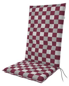 Doppler LIVING 4901 šedá/vínová, vysoký polstr na křesla a židle, 48x119x6 cm