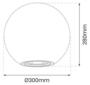 LED Venkovní lampa GLOBO 1xE27/9W/230V pr. 30 cm IP44