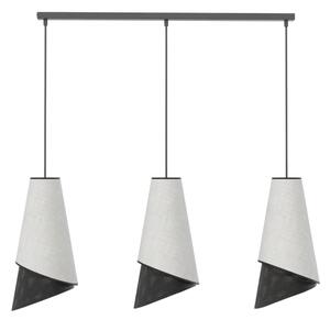 Lustr na lanku MODA 3xE27/15W/230V šedá/černá