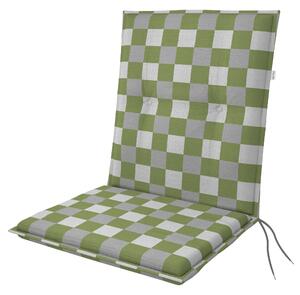 Doppler LIVING 4903 šedá/zelená, střední polstr na křesla a židle, 48x110x6 cm