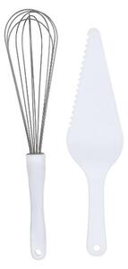 Silvercrest® Sada silikonových mašlovaček / Sada stěrek na těsto / Sada šlehací metly a lopatky na dort (šlehací metla a lopatka na dort) (100400333003)