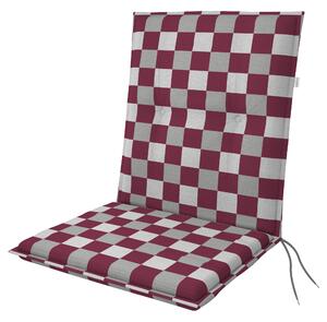 Doppler LIVING 4901 šedá/vínová, nízký polstr na křesla a židle, 48x100x6 cm
