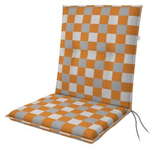 Doppler LIVING 4902 oranžová tmavá/šedá, nízký polstr na křesla a židle, 48x100x6 cm