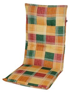 Doppler CLASSIC 92 oranžová/zelená, vysoký polstr na křesla a židle, 48x119x6 cm