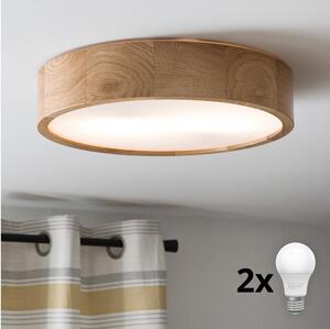 Brilagi - LED Stropní svítidlo CARVALHO 2xE27/60W/230V dub pr. 37,5 cm