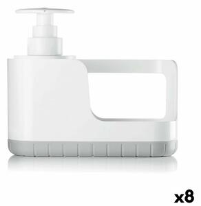 Dávkovač mýdla 2 v 1 na dřez Confortime ABS Polypropylen Bílý Šedý (8 kusů)