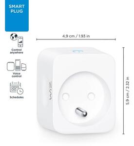 WiZ - Chytrá zásuvka E 2300W Wi-Fi