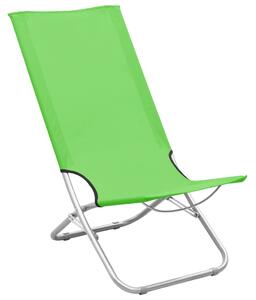 Skládací plážové židle 2 ks zelené textil