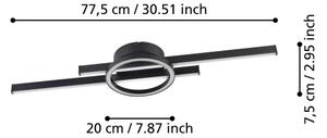 Eglo 900953-LED RGBW Stmívatelné stropní svítidlo AMANDOLO 23,5W/230V černá + DO