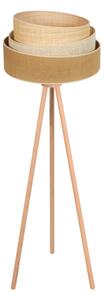 Duolla - Stojací lampa YUTE TRIO 1xE27/15W/230V pr. 45 cm hnědá/šedá/béžová