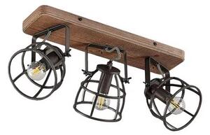 Lindby - Rutger 3 Stropní Lampa Wood/Black
