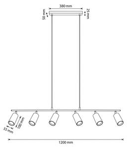 Brilagi - Lustr na lanku SELE 6xGU10/30W/230V bílá