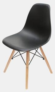 Jídelní židle z černého plastu