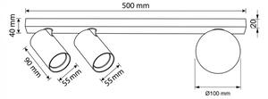 Brilagi - Bodové svítidlo SELE BALL 2xGU10/30W/230V + 1xG9/10W černá