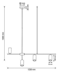 Brilagi - Lustr na lanku CRANE 4xGU10/30W/230V bílá