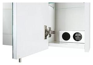 Zrcadlová skříňka s LED osvětlením Roma, 75 × 60 × 16 cm