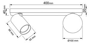 Brilagi - Bodové svítidlo SELE BALL 1xGU10/30W/230V + 1xG9/10W béžová