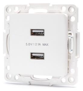 Aigostar - USB napájecí zásuvka bez rámečku 2x USB-A bílá