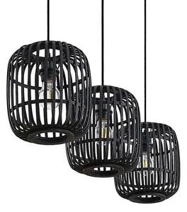 Lindby - Canyana 3 Závěsné Světlo Black