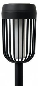 LED Solární lampa FLAME LED/1,2V 100 mAh 1800K 37 cm IP44 černá