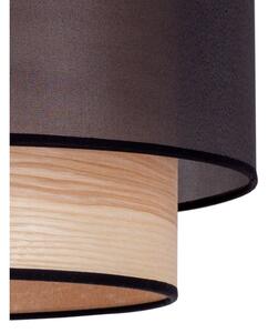 Duolla - Přisazený lustr WOOD BOHO 1xE27/15W/230V pr. 45 cm černá/béžová