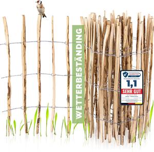 PATKAR® plotové latě 500 x 90 cm [ODOLNÉ PROTI POVĚTRNOSTNÍM VLIVŮM A STABILNÍ] – dřevěný plot, zahradní plot, dřevěné ohraničení – plotové latě vysoké 90 cm (vyrobeno v Evropě) – zahradní plot k zapíchnutí – snadno montovatelný dřevěný plot
