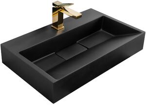 Konglomerátové umyvadlo REA GOYA BLACK MAT 60CM