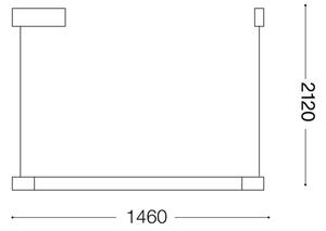 Ideal Lux - LED Lustr na lanku YOKO LED/17W/230V CRI 90 černá