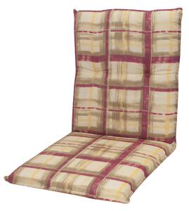 Doppler CLASSIC 9017 přírodní/vínová, nízký polstr na křesla a židle, 48x100x6 cm