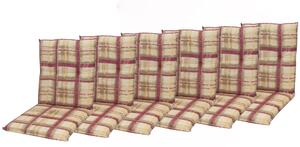 Doppler CLASSIC 9017 přírodní/vínová, nízký polstr na křesla a židle, 48x100x6 cm, 6 ks