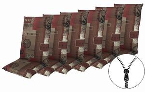 Doppler LIVING 2930 se zipem, vysoký polstr na křesla a židle, 119x48x6 cm, 6 ks