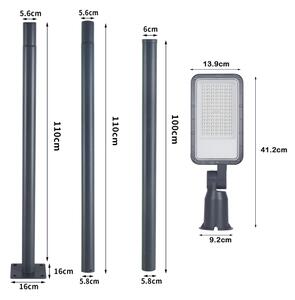 Brilagi -LED Venk. lampa se sloupem a kl. 3 m URBANLIGHT LED/50W/230V antr. IP65