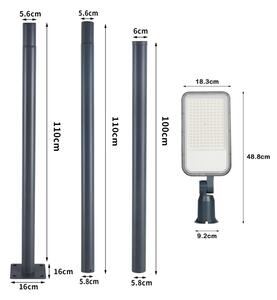 Brilagi-LED Venk. lampa se sloupem a kl. 3 m URBANLIGHT LED/100W/230V antr. IP65