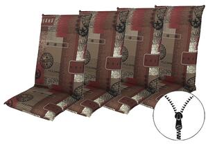 Doppler LIVING 2930 se zipem, vysoký polstr na křesla a židle, 119x48x6 cm, 4 ks