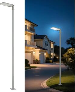 Brilagi-LED Venk. lampa se sloupem a kl. 3 m URBANLIGHT LED/200W/230V šedá IP65