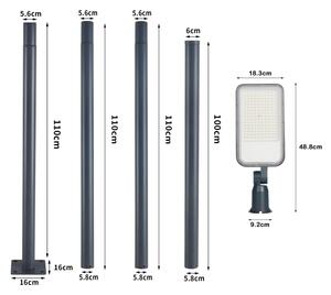 Brilagi-LED Venk. lampa se sloupem a kl. 4 m URBANLIGHT LED/100W/230V antr. IP65