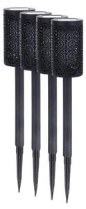 SADA 4x LED Solární lampa DECOR LED/1,2V 150 mAh 3000K 39 cm IP44 černá