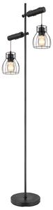 GLOBO Stojací lampa ve skandinávském stylu MINA, 2xE27, 40W, černá 15326-2SNB