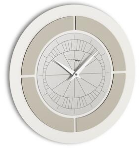 Designové nástěnné hodiny I415BNM white metal IncantesimoDesign 40 cm